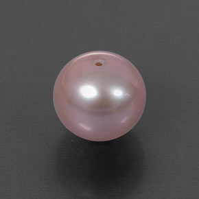 3.47 ct Silver Pearl Gemstone, Pearl Gem in Drilled Sphere Shape for Sale.