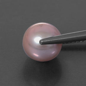 Pearl Gemstone in 7.8 mm Size for Sale, Pearl Stone in Pinkish Silver Color