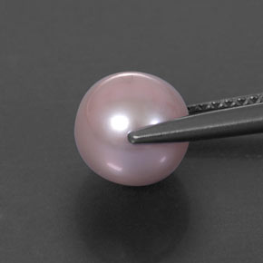Pearl Gemstone in 7.8 mm Size for Sale, Pearl Stone in Pinkish Silver Color