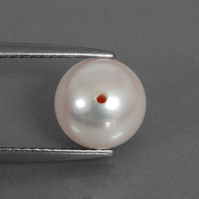 3.63 ct Gray Pearl Gemstone, Pearl Gem in Half-Drilled Sphere Shape for Sale.