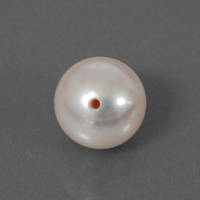 3.63 ct Gray Pearl Stone, Natural Pearl in Half-Drilled Sphere Shape for Sale