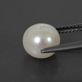Pearl Gemstone in 8.5 mm Size for Sale, Pearl Stone in Silver White Color