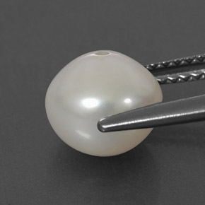 Pearl Gemstone in 8.2 mm Size for Sale, Pearl Stone in Silver White Color