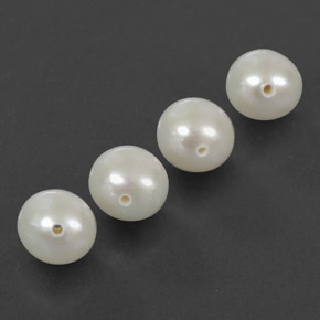 6.09 ct White Pearl Stone, Natural Pearl in Drilled Sphere Shape for Sale
