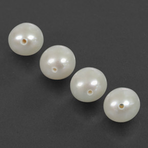 Pearl Gemstone in 6.3 mm Size for Sale, Pearl Stone in Silver White Color
