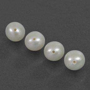 5.58 ct White Pearl Gemstone, Pearl Gem in Drilled Sphere Shape for Sale.