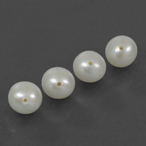 5.58 ct White Pearl Stone, Natural Pearl in Drilled Sphere Shape for Sale