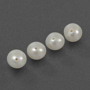 5.53 ct White Pearl Stone, Natural Pearl in Drilled Sphere Shape for Sale