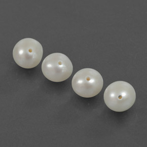 Pearl Gemstone in 6.1 mm Size for Sale, Pearl Stone in Silver White Color
