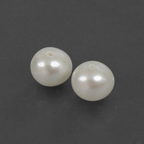 2.80 ct White Pearl Gemstone, Pearl Gem in Drilled Sphere Shape for Sale.