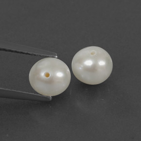 2.80 ct White Pearl Stone, Natural Pearl in Drilled Sphere Shape for Sale
