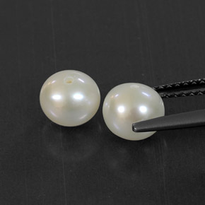 Pearl Gemstone in 6.3 mm Size for Sale, Pearl Stone in Silver White Color
