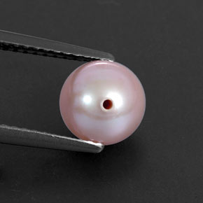 2.67 ct Pink Pearl Stone, Natural Pearl in Half-Drilled Sphere Shape for Sale