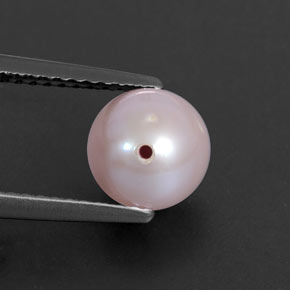 2.61 ct Pink Pearl Stone, Natural Pearl in Half-Drilled Sphere Shape for Sale