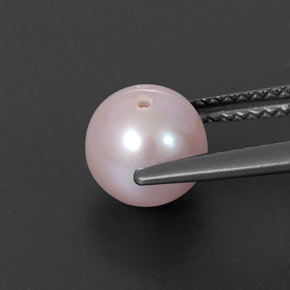 Pearl Gemstone in 7.2 mm Size for Sale, Pearl Stone in Silver Pink Color