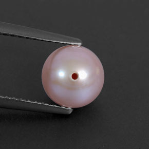 2.53 ct Pink Pearl Stone, Natural Pearl in Half-Drilled Sphere Shape for Sale