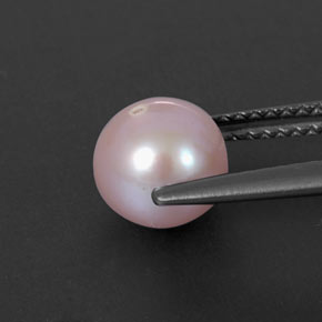 Pearl Gemstone in 7.2 mm Size for Sale, Pearl Stone in Silver Pink Color