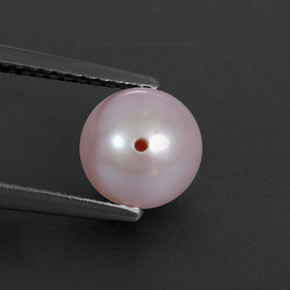2.64 ct Pink Pearl Stone, Natural Pearl in Half-Drilled Sphere Shape for Sale
