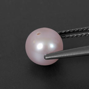 Pearl Gemstone in 7.3 mm Size for Sale, Pearl Stone in Silver Pink Color