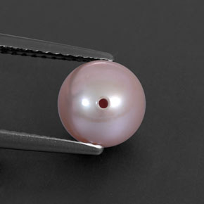 2.78 ct Pink Pearl Stone, Natural Pearl in Half-Drilled Sphere Shape for Sale