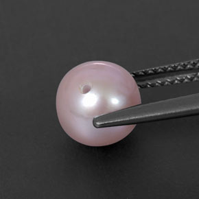 Pearl Gemstone in 7.3 mm Size for Sale, Pearl Stone in Silver Pink Color