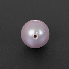 2.43 ct Pink Pearl Gemstone, Pearl Gem in Half-Drilled Sphere Shape for Sale.