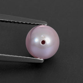 2.43 ct Pink Pearl Stone, Natural Pearl in Half-Drilled Sphere Shape for Sale