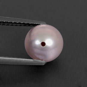 2.85 ct Pink Pearl Stone, Natural Pearl in Half-Drilled Sphere Shape for Sale
