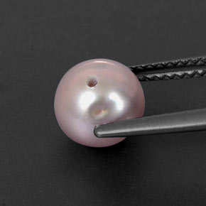 Pearl Gemstone in 7.4 mm Size for Sale, Pearl Stone in Silver Pink Color