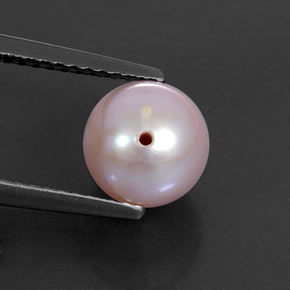 2.91 ct Pink Pearl Stone, Natural Pearl in Half-Drilled Sphere Shape for Sale