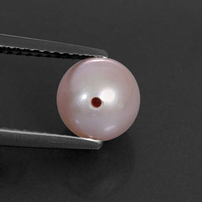 2.58 ct Pink Pearl Stone, Natural Pearl in Half-Drilled Sphere Shape for Sale