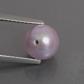 2.45 ct Pink Pearl Gemstone, Pearl Gem in Half-Drilled Sphere Shape for Sale.