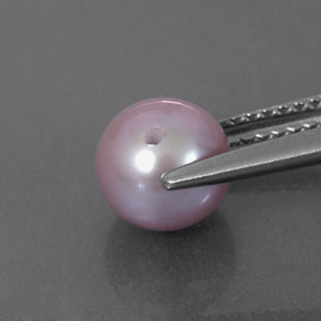 Pearl Gemstone in 7 mm Size for Sale, Pearl Stone in Silver Pink Color
