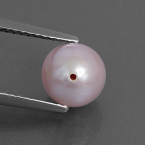 2.89 ct Pink Pearl Gemstone, Pearl Gem in Half-Drilled Sphere Shape for Sale.