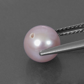 Pearl Gemstone in 7.5 mm Size for Sale, Pearl Stone in Silver Pink Color