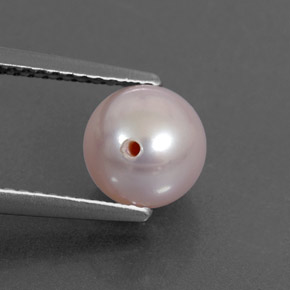 2.57 ct Pink Pearl Gemstone, Pearl Gem in Half-Drilled Sphere Shape for Sale.