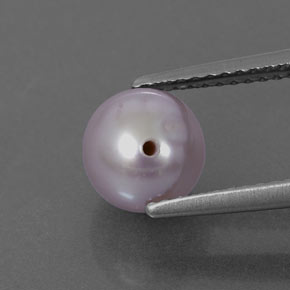 2.58 ct Pink Pearl Gemstone, Pearl Gem in Half-Drilled Sphere Shape for Sale.