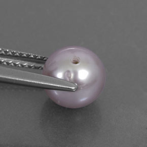 Pearl Gemstone in 7.3 mm Size for Sale, Pearl Stone in Silver Pink Color