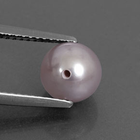 2.58 ct Pink Pearl Gemstone, Pearl Gem in Half-Drilled Sphere Shape for Sale.