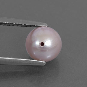 2.38 ct Pink Pearl Gemstone, Pearl Gem in Half-Drilled Sphere Shape for Sale.