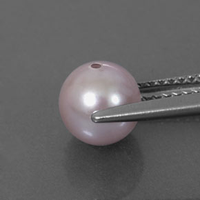 Pearl Gemstone in 7 mm Size for Sale, Pearl Stone in Silver Pink Color