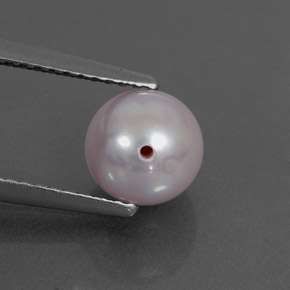 2.30 ct Pink Pearl Gemstone, Pearl Gem in Half-Drilled Sphere Shape for Sale.