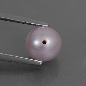 2.55 ct Pink Pearl Gemstone, Pearl Gem in Half-Drilled Sphere Shape for Sale.