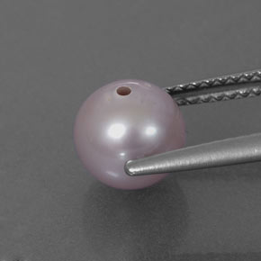 Pearl Gemstone in 7.1 mm Size for Sale, Pearl Stone in Silver Pink Color