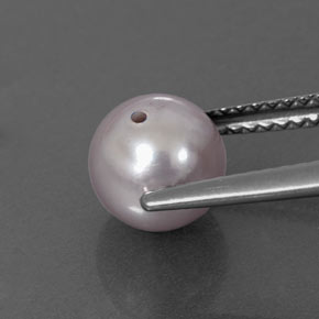 Pearl Gemstone in 7.1 mm Size for Sale, Pearl Stone in Silver Color