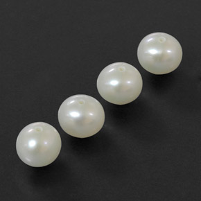Pearl Gemstone in 6.2 mm Size for Sale, Pearl Stone in Silver White Color