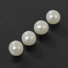 5.69 ct White Pearl Gemstone, Pearl Gem in Drilled Sphere Shape for Sale.
