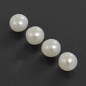 5.72 ct White Pearl Stone, Natural Pearl in Drilled Sphere Shape for Sale