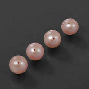 12.12 ctw Pink Pearl Gemstones, Pearl Gems in Drilled Sphere Shape for Sale.