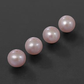 Pearl Gemstones in 7.9 mm Size for Sale, Pearl Stones in Silver Pink Color